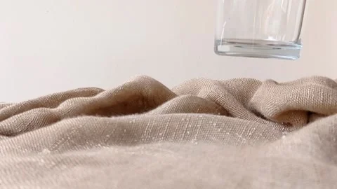 The empty glass on a table Stock Footage 146249448