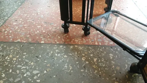 Empty glass table. Transparent table. Stock Footage 153053268