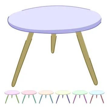 Empty glass table vector cartoon graphic イラスト素材