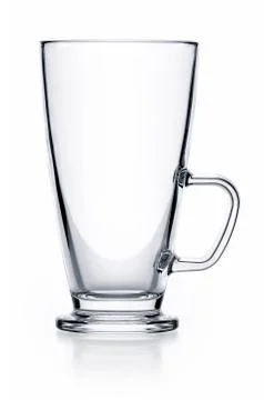 Empty glass teacup Stock Photos