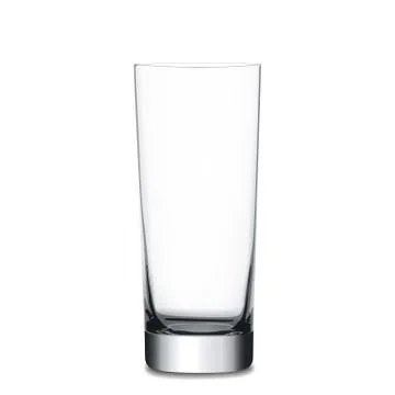 Empty glass, vector illustration Stock Illustration