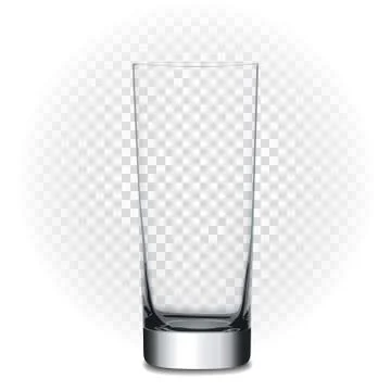 Empty glass, vector illustration with transparency Stock Illustration