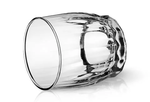 Empty glass for whiskey lying Stock Photos