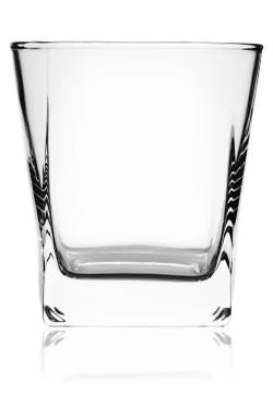 Empty glass for whiskey 스톡 사진