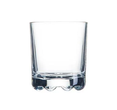 Empty glass on a white background, studio shooting. Фото