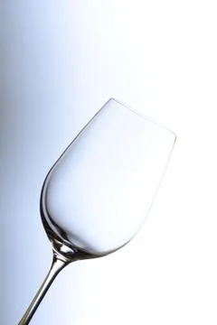 Empty glass on white gradient background Stock Photos