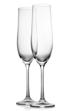 Empty glasses for champaign Stock Photos