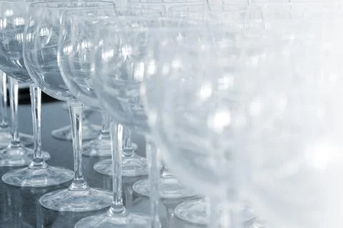 Empty glasses Stock Photos