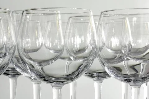 Empty glasses Stock Photos