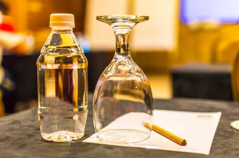 Empty glasses Stock Photos