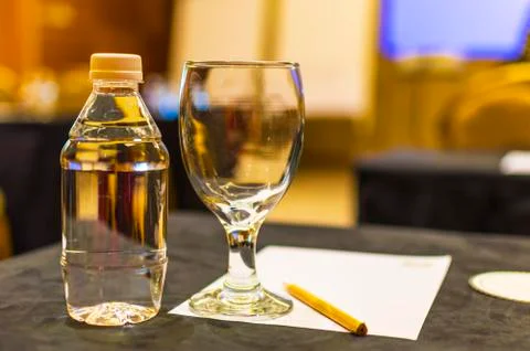 Empty glasses Stock Photos