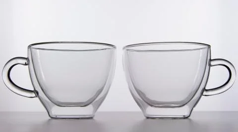Empty glasses Stock Photos
