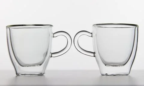 Empty glasses Stock Photos