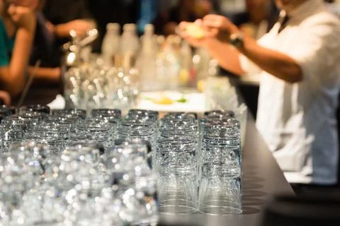 Empty glasses Stock Photos