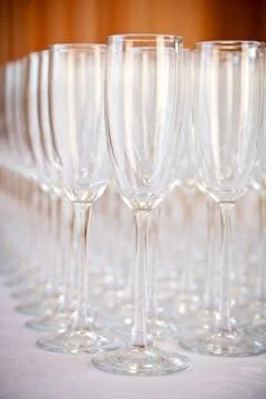 Empty glasses Stock Photos