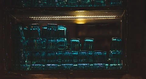 Empty glasses Stock Photos