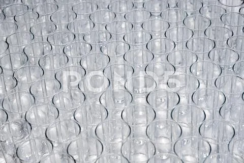 Empty glasses in a restaurant Stock Photos