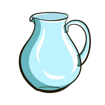 Empty Glassy Jug Stock-Illustration