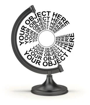 Empty globe stand Stock Illustration