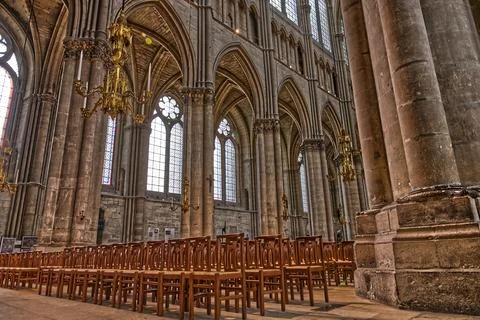 Empty, Glorious Cathedral Interior Stock Photos