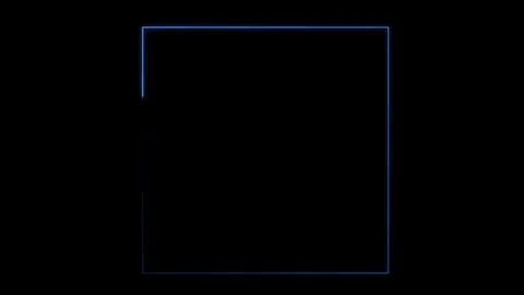 Empty glowing neon rectangular frame blue イラスト素材