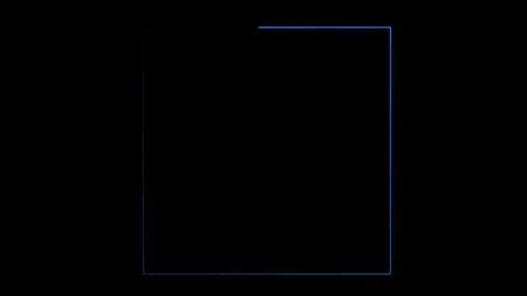 Empty glowing neon rectangular frame blue イラスト素材