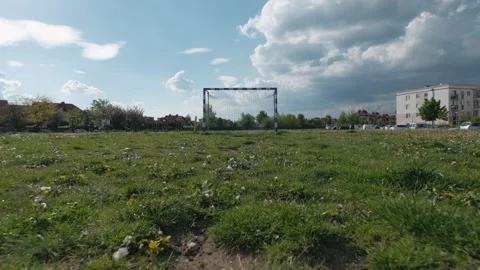 Empty goalie gate. Sammer day Stock Footage 130325235