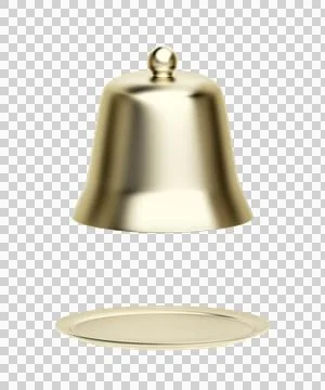 Empty gold cloche Stock Illustration