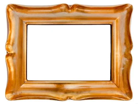 Empty gold frame Stock Photos