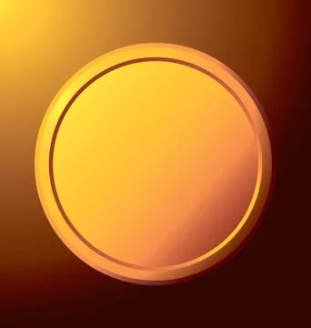 Empty the gold medal against the light Stock Illustration