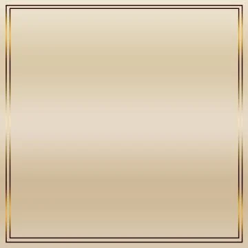 Empty Golden Black Frame With Cream Background Template Illustrazione stock