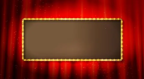 Empty golden frame Stock Illustration