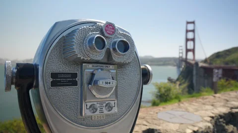 Empty Golden Gate Bridge empty tourism in San francisco Stock Footage 128275972