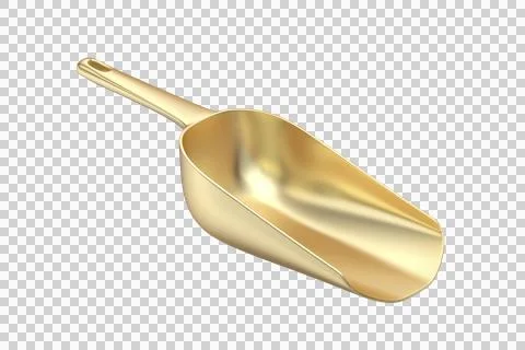 Empty golden scoop Stock Illustration