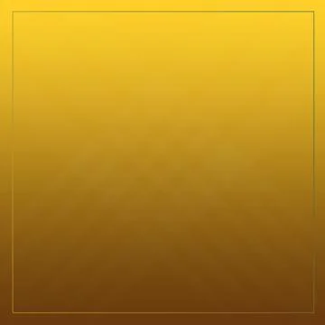 Empty Golden Yellow Frame Background With Square Pattern Design Template Illustrazione stock