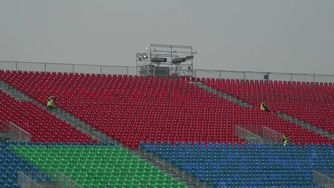 Empty Granstand Concert Stock Footage 125486583