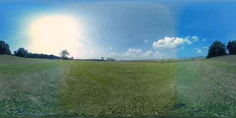 Empty Grass Field 360 Footage Stock-Footage 129969569
