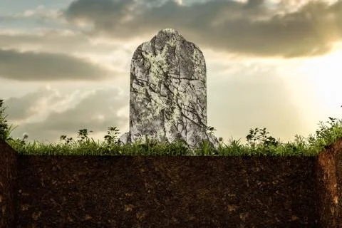 Empty grave Stock Illustration