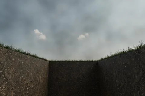 Empty grave Stock Illustration