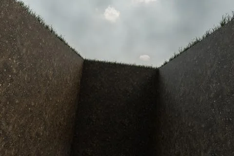 Empty grave Stock Illustration