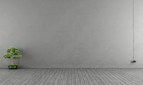 Empty gray interior Stock Illustration