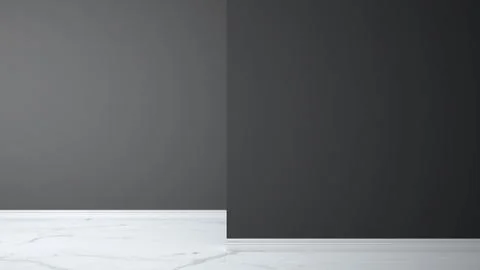 Empty gray interior with marble floor with foreground wall, concept architect Stock Illustration