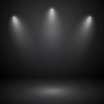 Empty gray studio abstract background with spotlights. Product showcase backdrop 스톡 일러스트