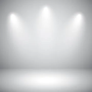 Empty gray studio abstract background with spotlights. Product showcase backdrop Stock Illustration