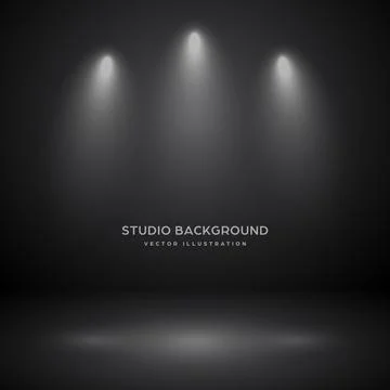 Empty gray studio abstract background with spotlights. Product showcase backdrop 스톡 일러스트