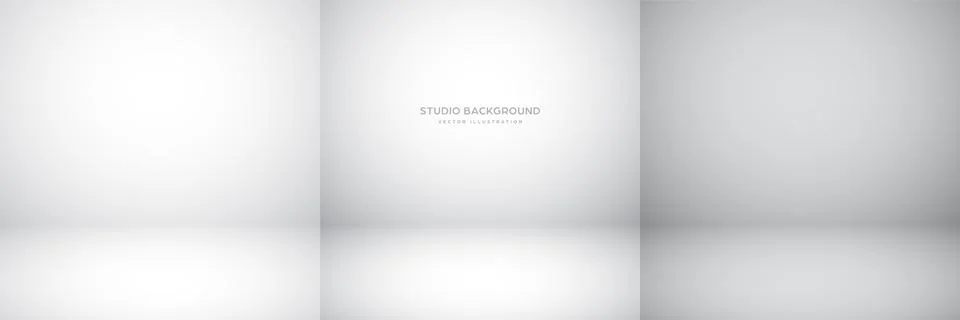 Empty gray studio abstract backgrounds with spotlight effect. Product showcase Stock Illustration