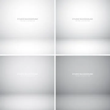 Empty gray studio abstract backgrounds with spotlight effect. Product showcase Stock Illustration