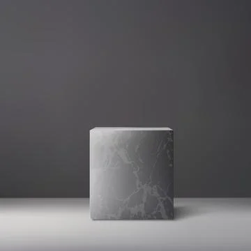 Empty gray studio room with blank podium. Stockillustratie