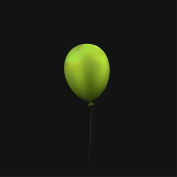 Empty green balloon Illustrazione stock