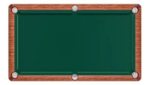 Empty green billiard table, top view. 3D rendering イラスト素材